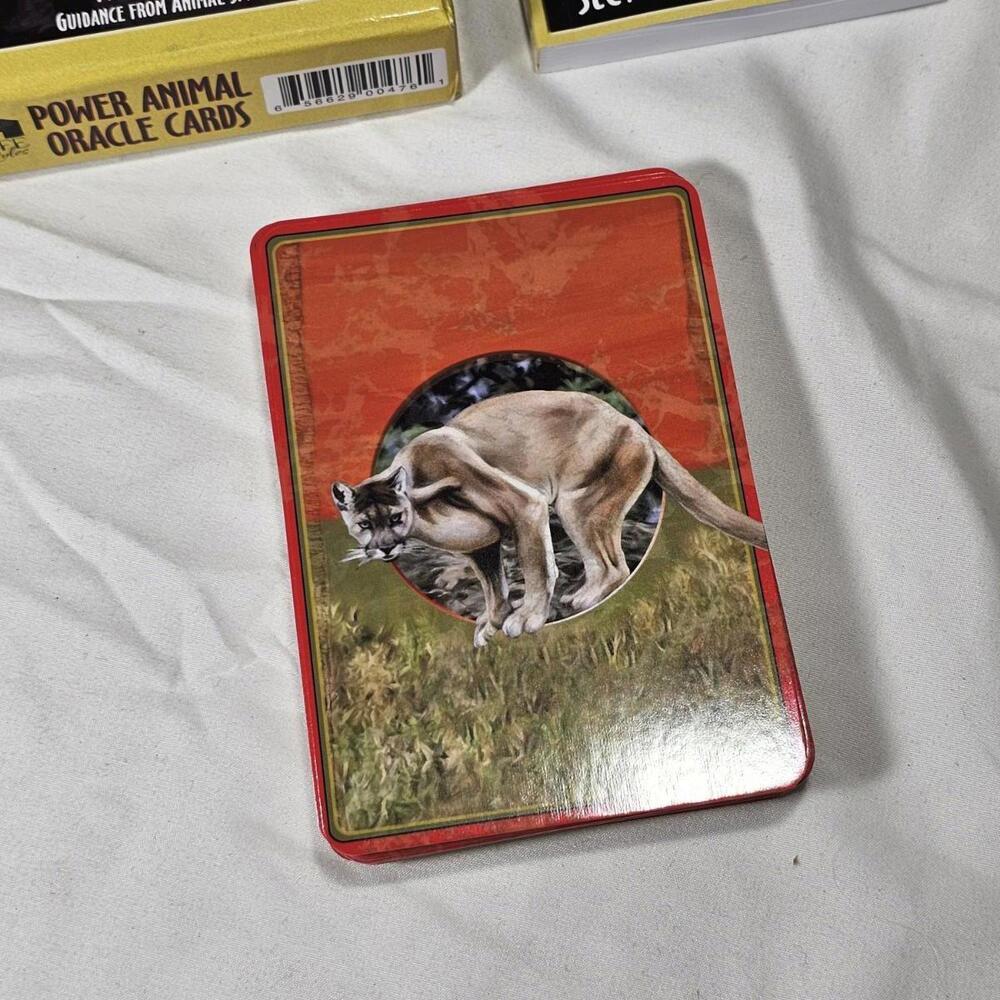 Power Animal Oracle Cards - Steven D. Farmer 44 Card Deck With Book - Picture 2 of 3